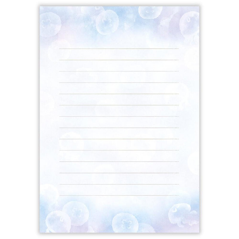 Transparent envelope summer letter set -jellyfish-