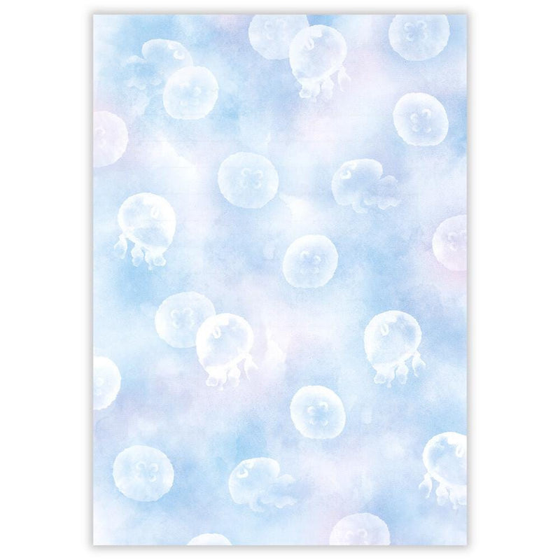 Transparent envelope summer letter set -jellyfish-