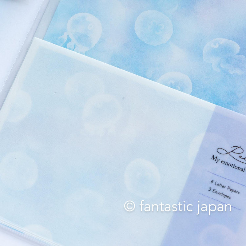 Transparent envelope summer letter set -jellyfish-