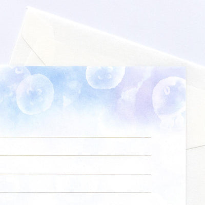Transparent envelope summer letter set -jellyfish-