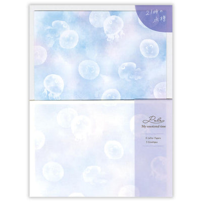 Transparent envelope summer letter set -jellyfish-