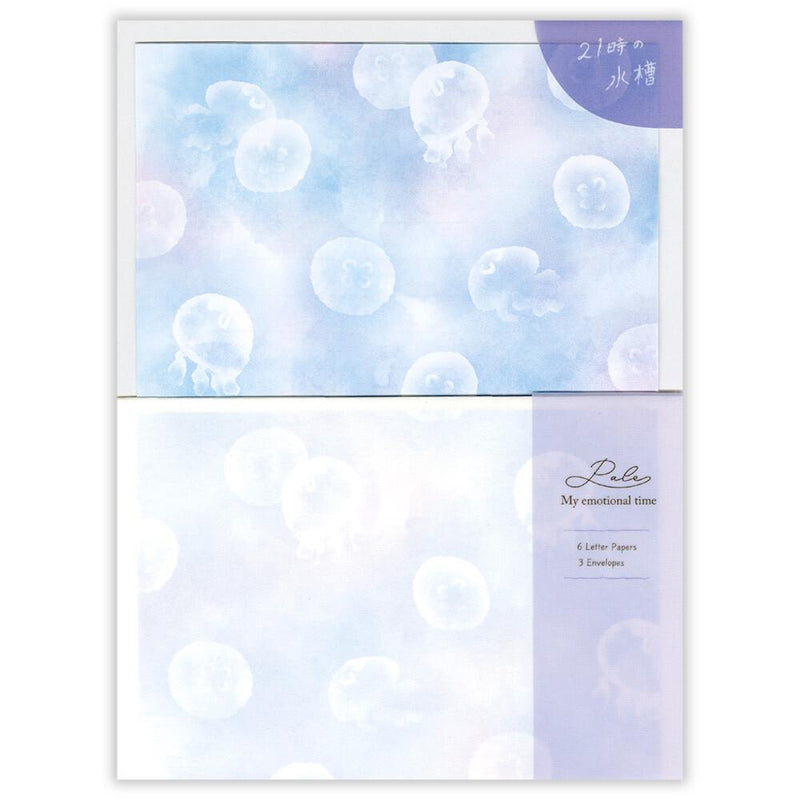 Transparent envelope summer letter set -jellyfish-