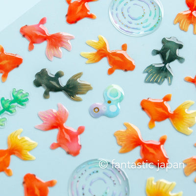 MIND WAVE summer drop sticker -plump goldfish-