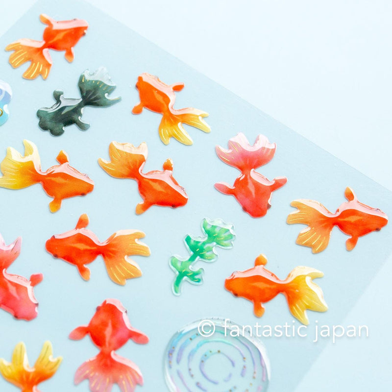 MIND WAVE summer drop sticker -plump goldfish-
