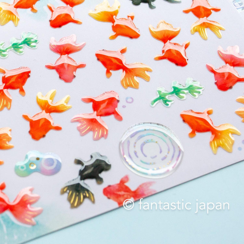 MIND WAVE summer drop sticker -plump goldfish-