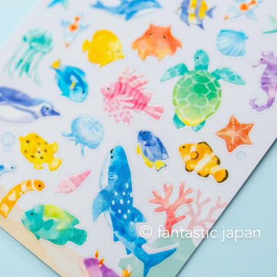 MIND WAVE summer sticker -sea creature-