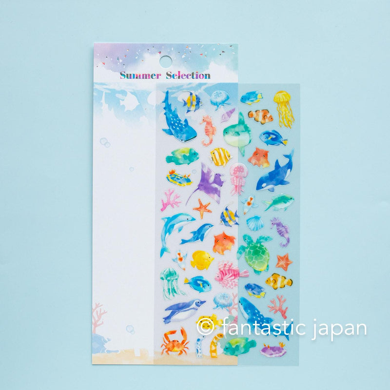 MIND WAVE summer sticker -sea creature-
