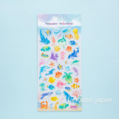 MIND WAVE summer sticker -sea creature-
