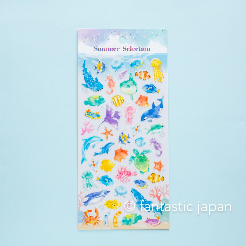 MIND WAVE summer sticker -sea creature-
