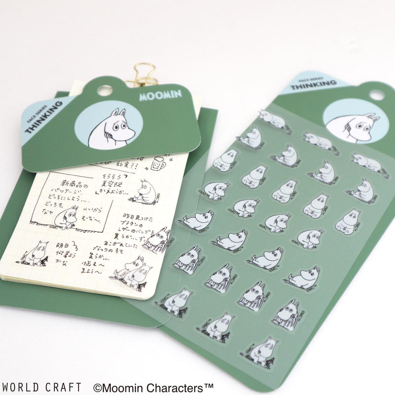 MOOMIN face sticker -THINKING-