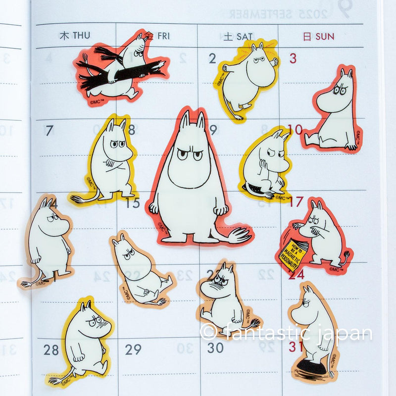 MOOMIN face flake sticker -ANGRY-