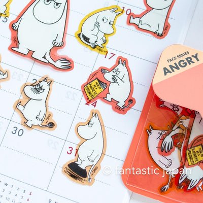 MOOMIN face flake sticker -ANGRY-