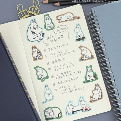 MOOMIN face flake sticker -THINKING-