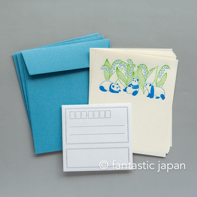 Letter press mini letter set / PETIT ET GRAND -panda-