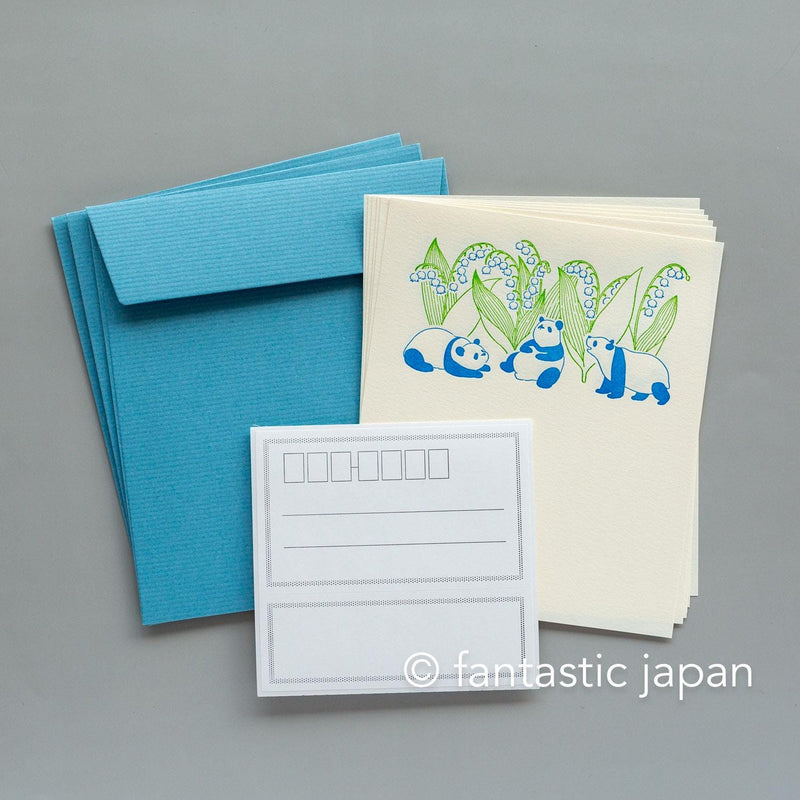 Letter press mini letter set / PETIT ET GRAND -panda-