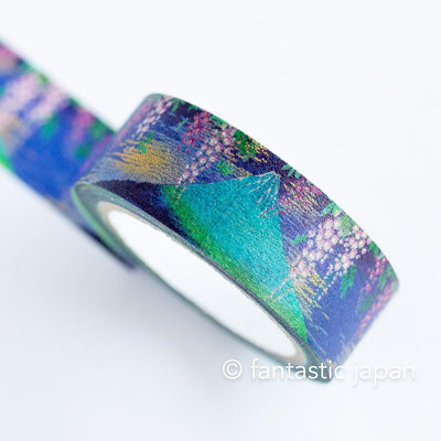 Gold Foil  Masking Tape -mount Fuji and wisteria flower- / kamiiso sansho