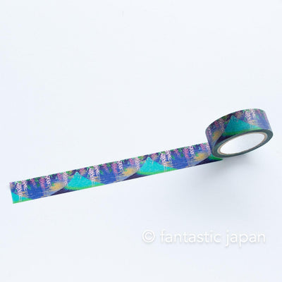 Gold Foil  Masking Tape -mount Fuji and wisteria flower- / kamiiso sansho