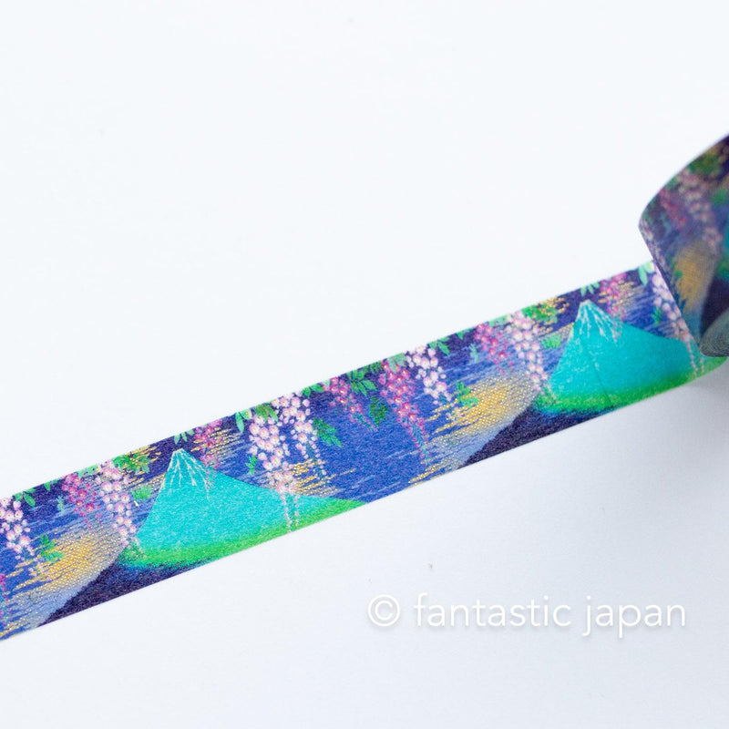 Gold Foil  Masking Tape -mount Fuji and wisteria flower- / kamiiso sansho