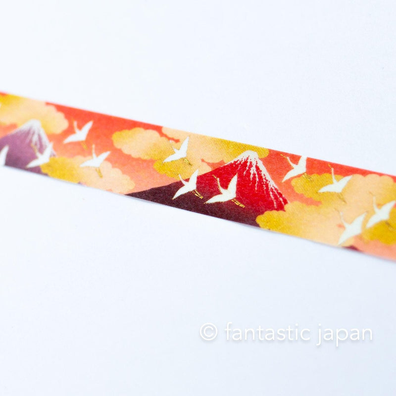 Gold Foil  Masking Tape -mount Fuji and crane- / kamiiso sansho