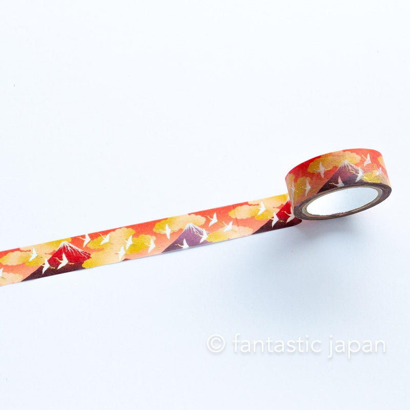 Gold Foil  Masking Tape -mount Fuji and crane- / kamiiso sansho