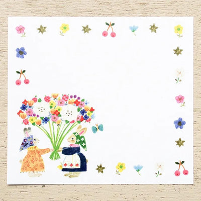 Block memo pad -Little fluffy friends- by AIKO FUKAWA / cozyca products