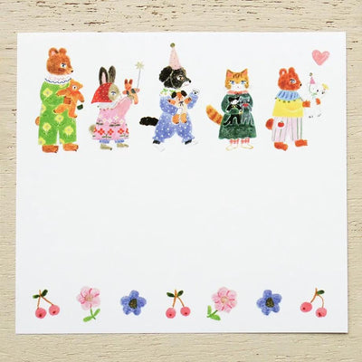 Block memo pad -Little fluffy friends- by AIKO FUKAWA / cozyca products