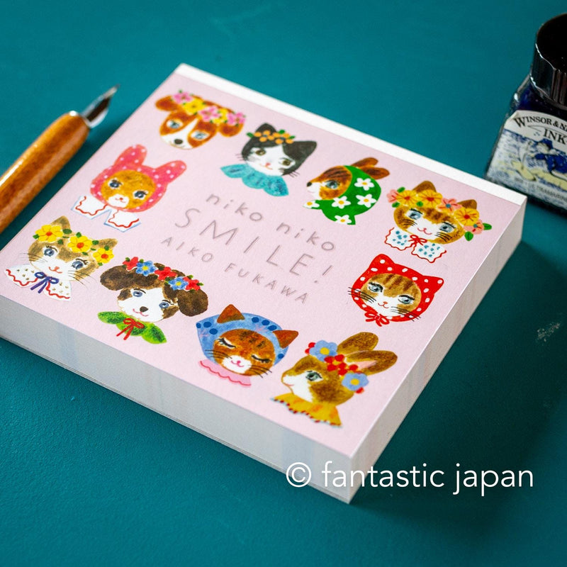 Block memo pad -niko niko SMILE!- by AIKO FUKAWA / cozyca products