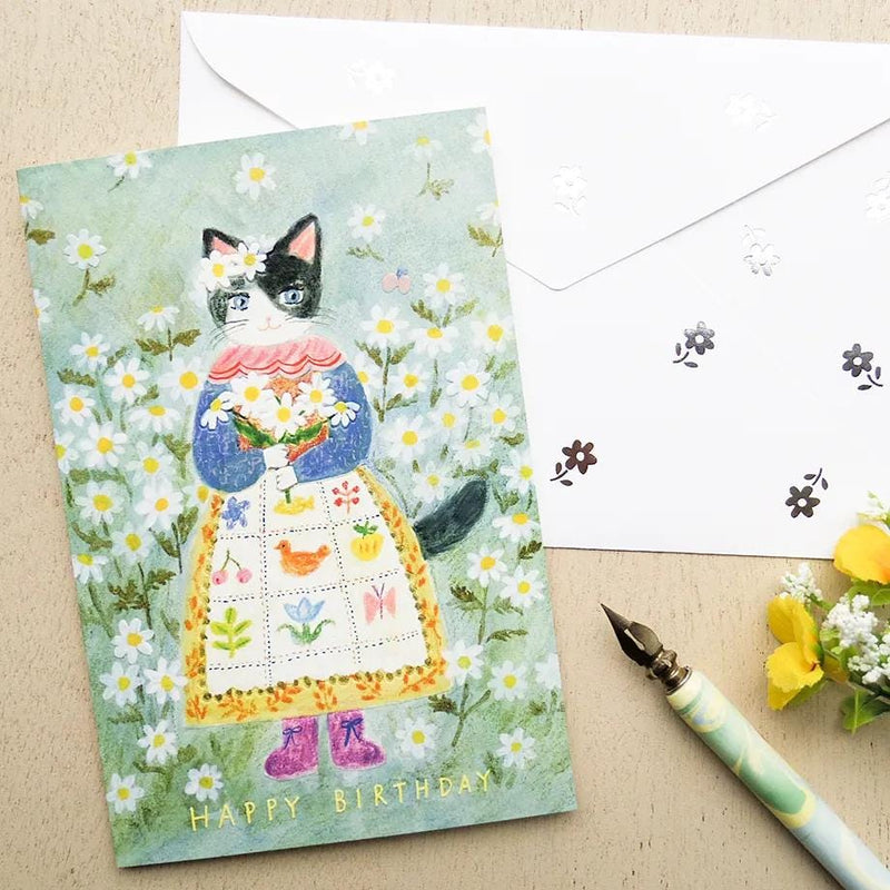 Birthday card -HAPPY BIRTHDAY- by Aiko Fukawa /  cozyca pruducts