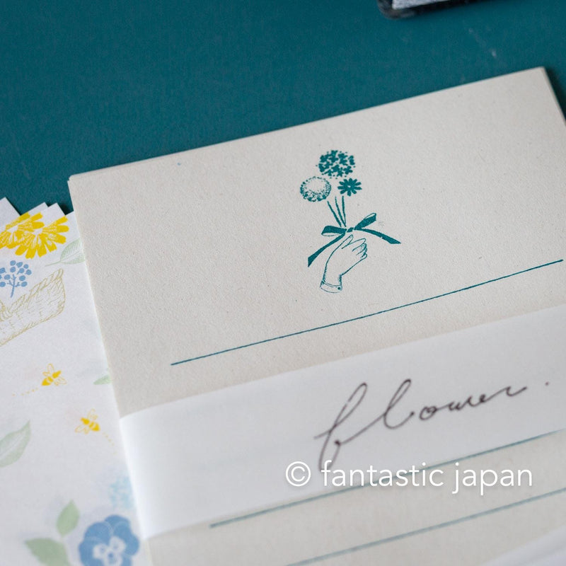 mizushima mini letter set -flower-