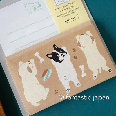 Midori mini letter set with sticker -dog-