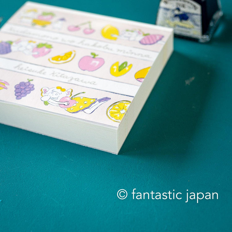 Block memo pad -fruits- by heisuke kitazawa / cozyca products
