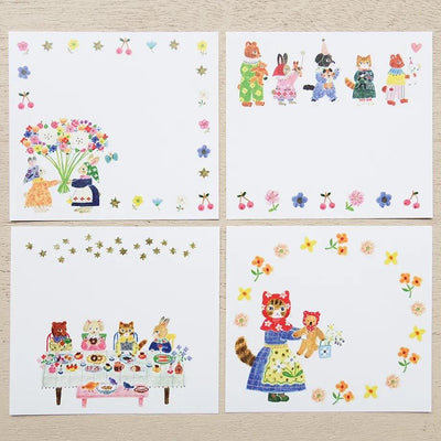 Block memo pad -Little fluffy friends- by AIKO FUKAWA / cozyca products