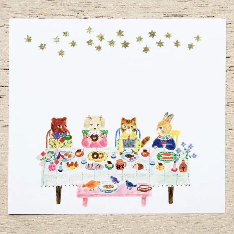 Block memo pad -Little fluffy friends- by AIKO FUKAWA / cozyca products