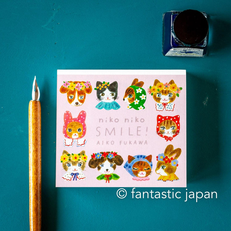 Block memo pad -niko niko SMILE!- by AIKO FUKAWA / cozyca products