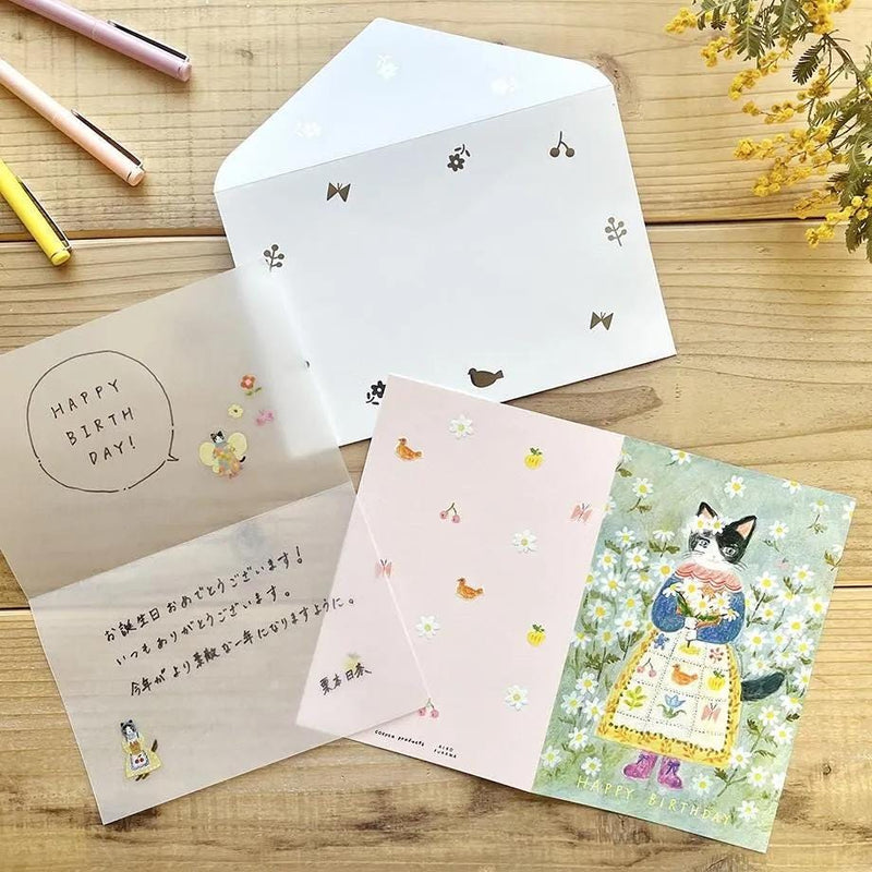 Birthday card -HAPPY BIRTHDAY- by Aiko Fukawa /  cozyca pruducts