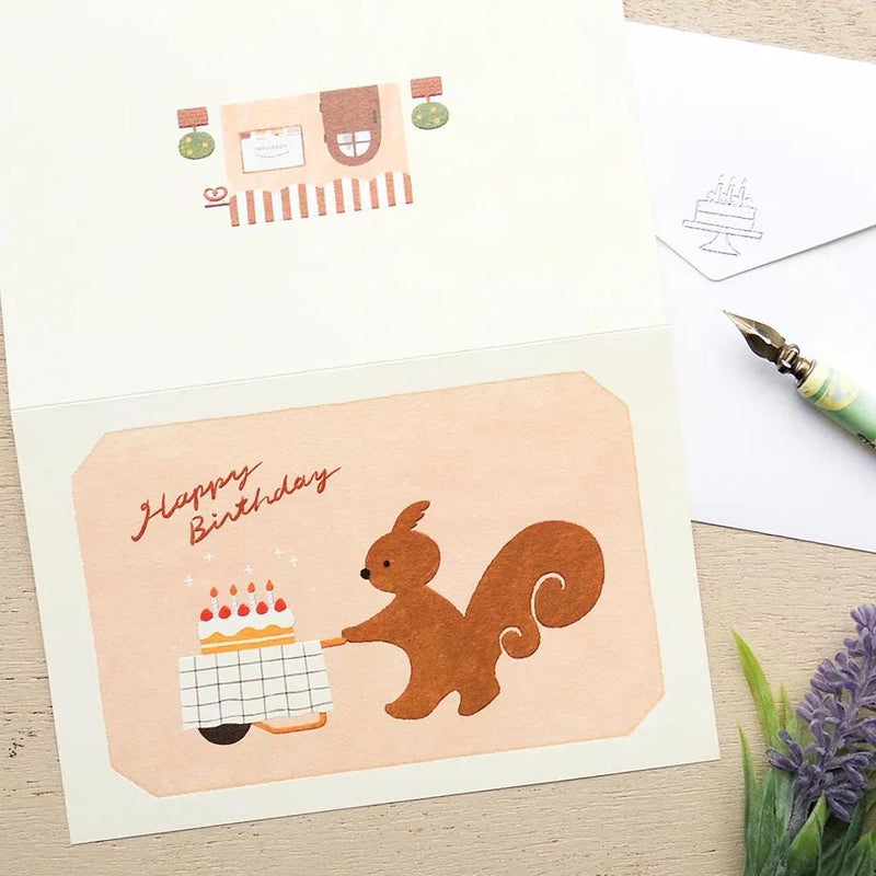 Birthday card -Squirrel&