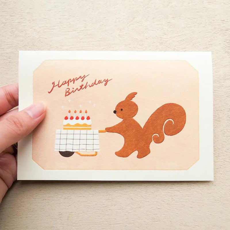 Birthday card -Squirrel&