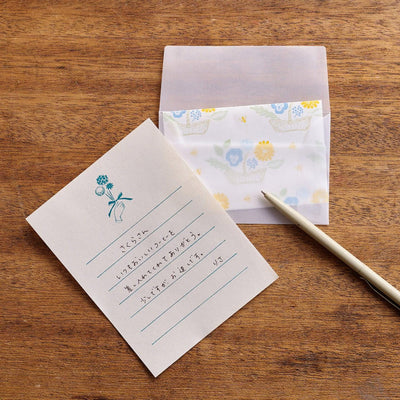mizushima mini letter set -flower-