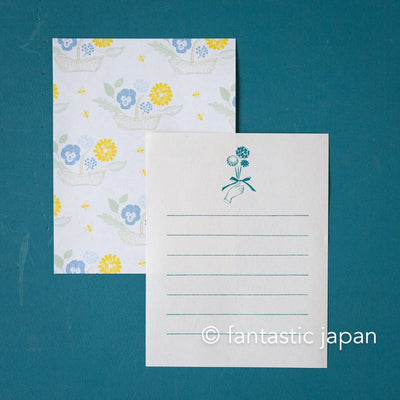 mizushima mini letter set -flower-
