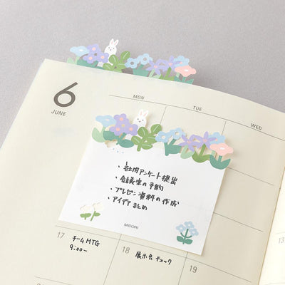 Die-cut Sticky Notes -flower fields-
