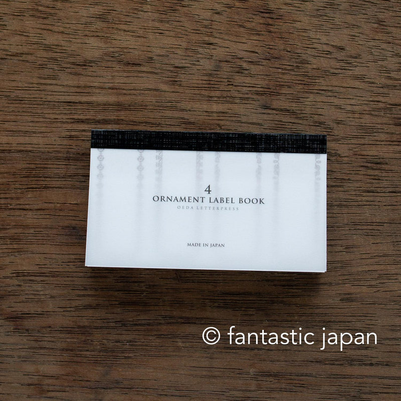 4 ornament label book -frame Bronze- / Oeda Letterpress