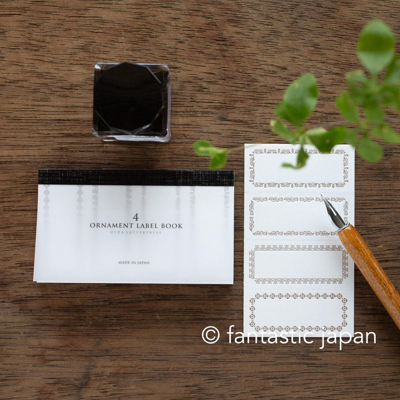 4 ornament label book -frame Bronze- / Oeda Letterpress