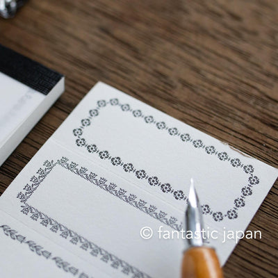 4 ornament label book -frame Black- / Oeda Letterpress