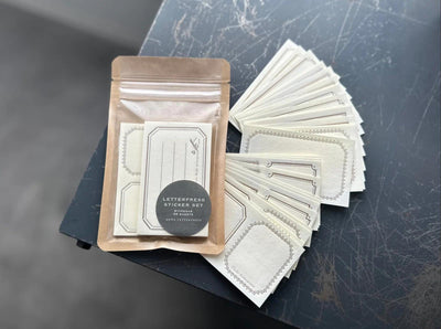 LETTERPRESS label sticker set -Bronze-/ Oeda Letter Press