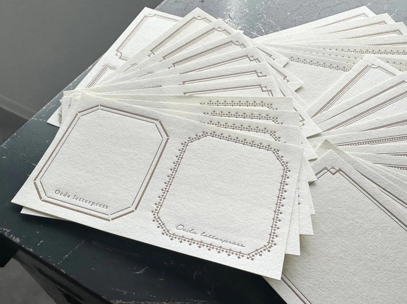 LETTERPRESS label sticker set -Bronze-/ Oeda Letter Press
