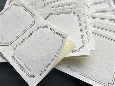 LETTERPRESS label sticker set -Bronze-/ Oeda Letter Press