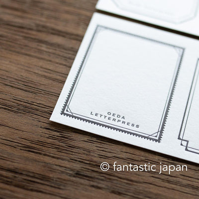 LETTERPRESS label sticker set -Black-/ Oeda Letter Press