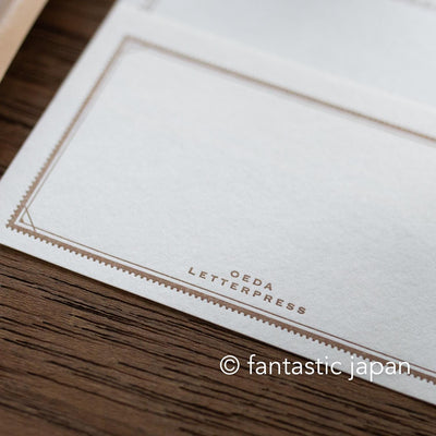 LETTERPRESS label sticker set -Bronze-/ Oeda Letter Press