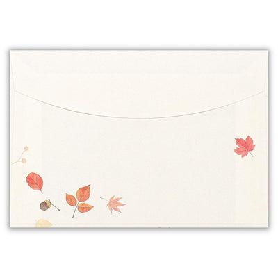 Japanese Washi Writing Letter Pad and Envelopes -Autumn leaves-