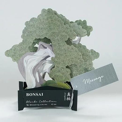 Bonsai pop-up greeting card -Shinpaku juniper-